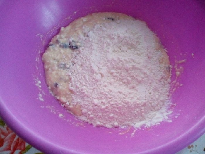 Сырники с бананом и клюквой