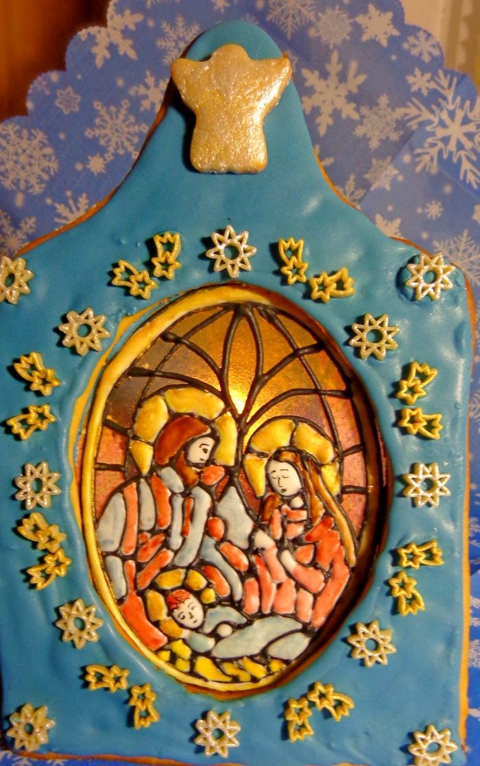 Рождественские пряники-витражи