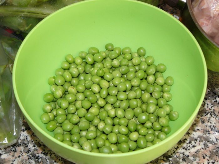 Рагу из зеленого горошка с мясом
