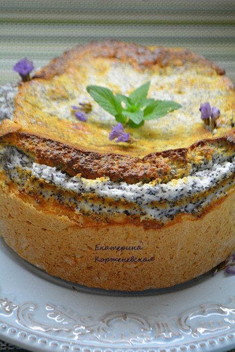 Творожный пирог с маком
