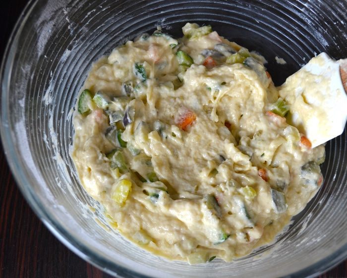 Закусочный кекс с овощами