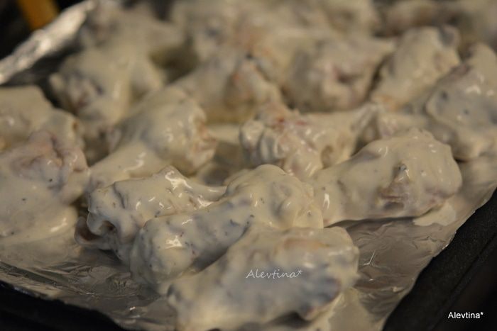 Пряные куриные крылышки 