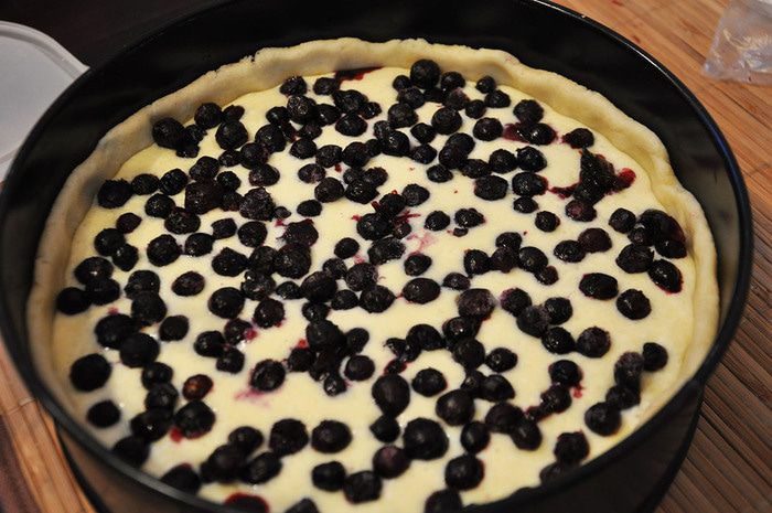 Ванильный чизкейк с голубикой