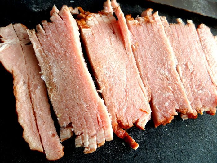 Сливочный жульен с ветчиной и грибами