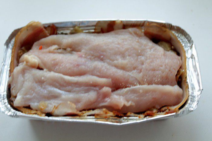 Террин с баклажанами и шампиньонами