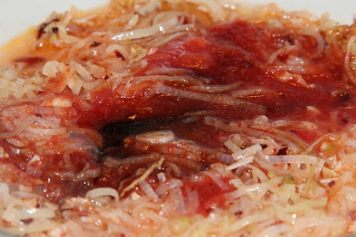 Лапша ширатаки со шпинатом