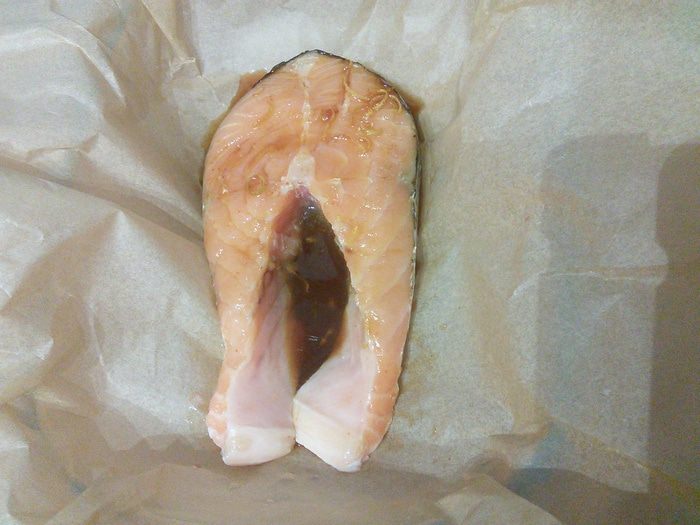 Лосось в соевом соусе 