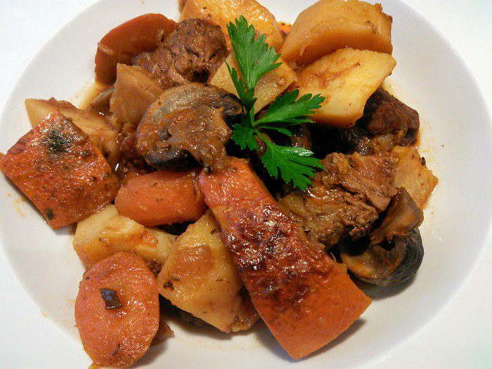 Жаркое с овощами и тыквой 