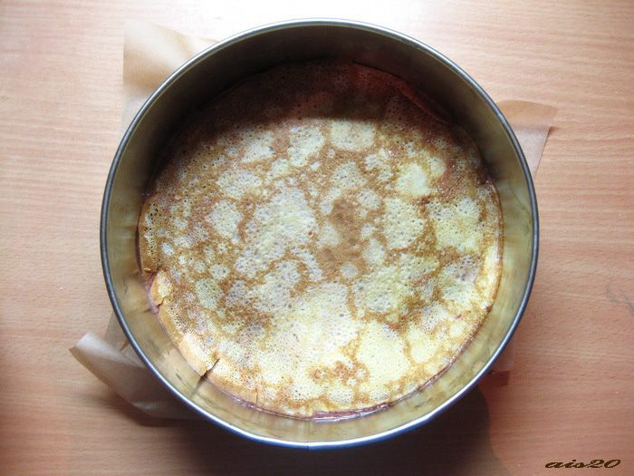 Печеночный блинный торт