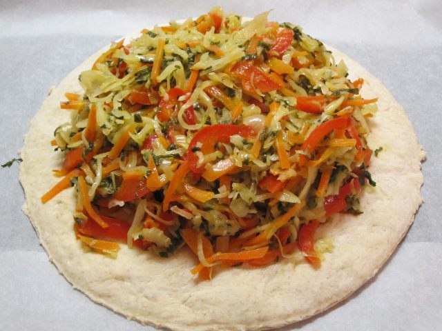 Пирог с овощами и зеленью