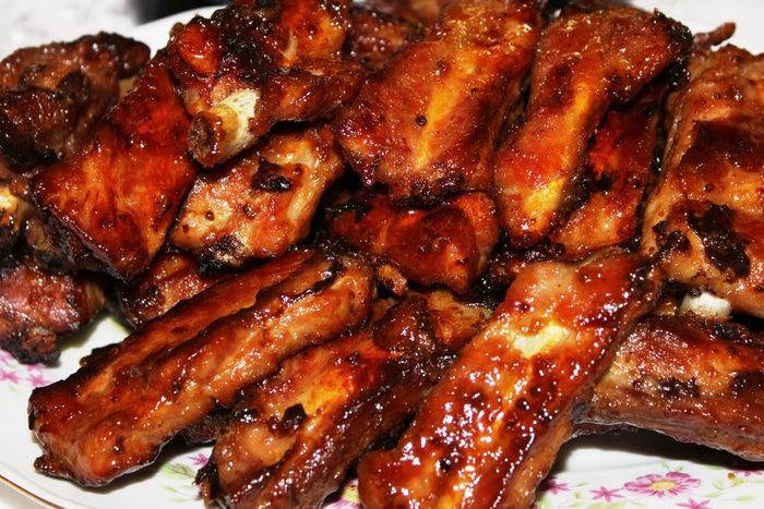 Карамельные свиные ребрышки