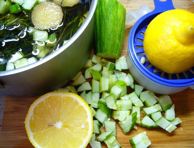 Огуречно-имбирный лимонад