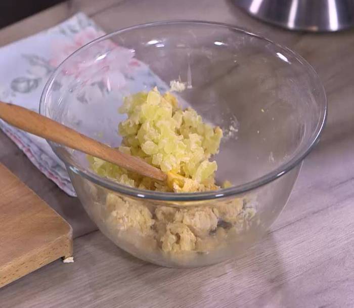 Кокосовое печенье с ананасами 