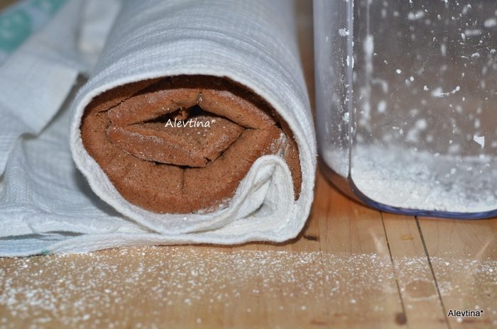 Сладкое полено с грибочками