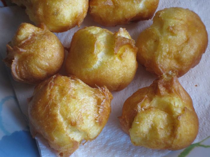 Заварные пончики с апельсиновым кремом 