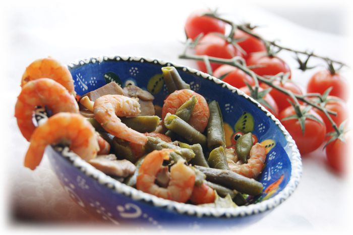 Фрикассе из креветок в мультиварке