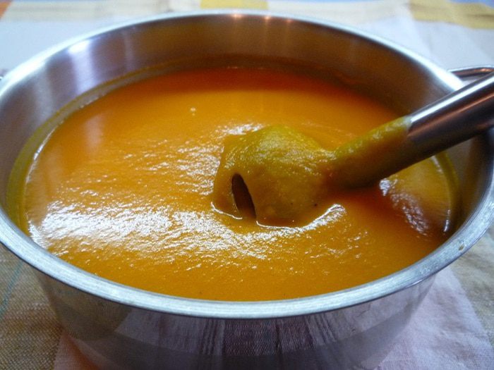 Крем-суп из тыквы с яблоками