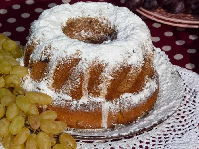 Винный кекс с виноградом
