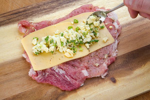 Фламенкины с начинкой из сыра, яйца и зеленого лука