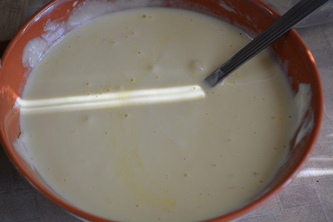 Блинный пирог с грибами и сыром