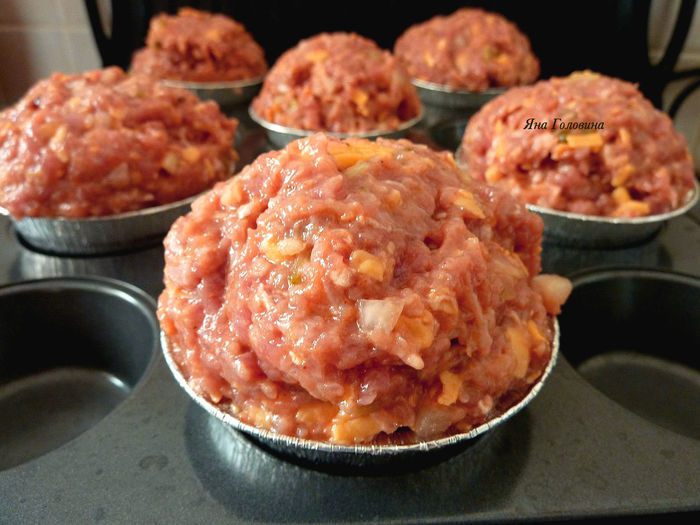 Мясные маффины с секретом