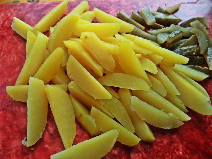 Постный картофельный салат
