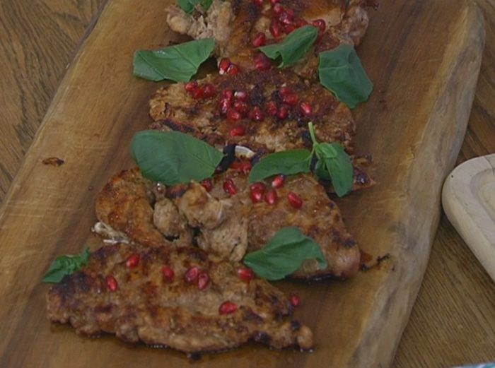 Кебаб из цыпленка в гранатовом соусе