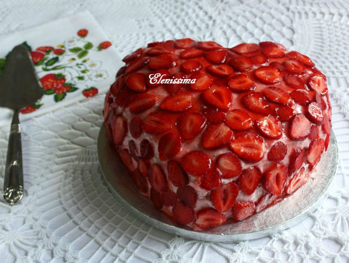 Торт &amp;quot;Клубничное сердце&amp;quot;