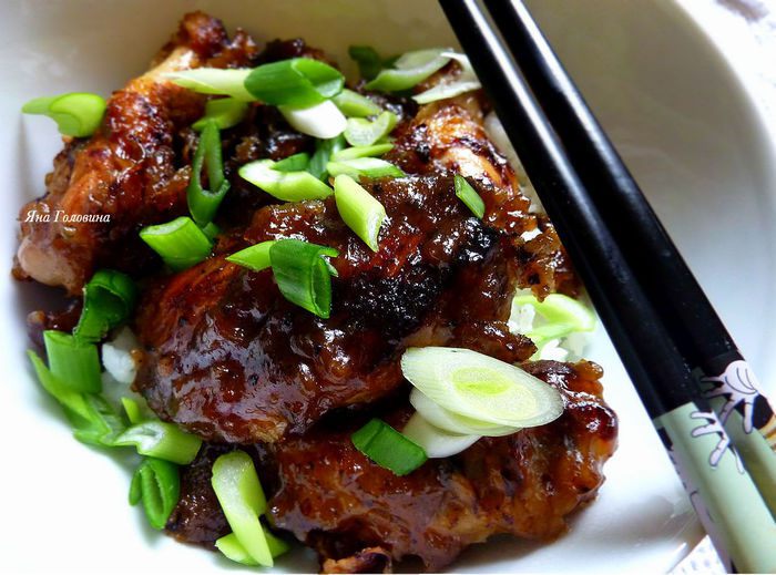 Крылышки в коле 