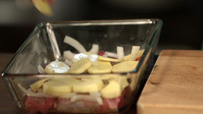 Slim мясо по-французски