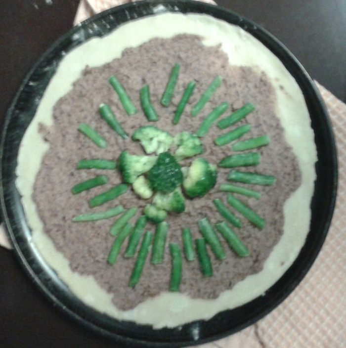 Овощная галета с фасолью и брокколи