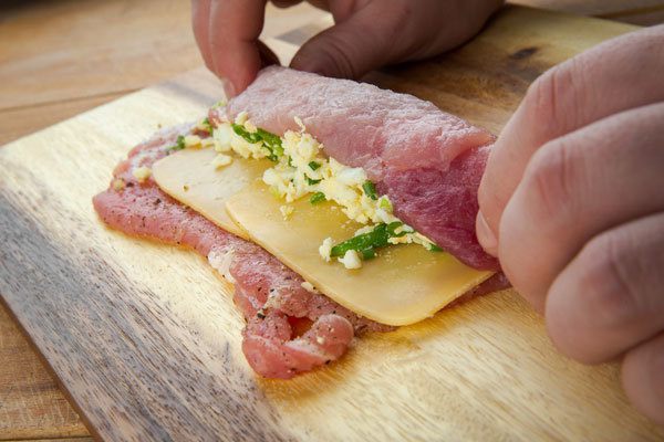 Фламенкины с начинкой из сыра, яйца и зеленого лука