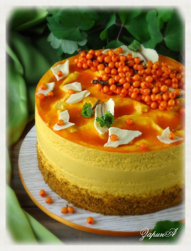 Торт черемухово-облепиховый &amp;quot;Осенний вальс&amp;quot;