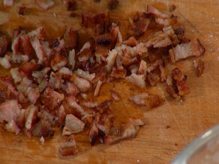 Картофельное печенье с сыром и грудинкой 