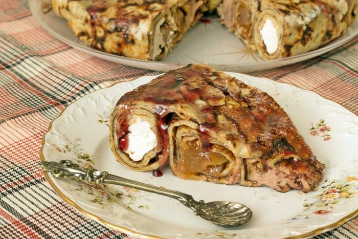 Пирог блинный «Три вкуса»