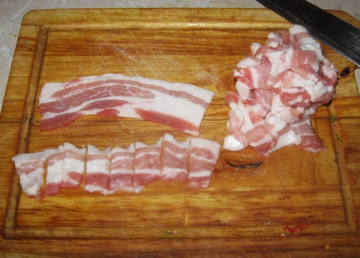 Жареная картошка с беконом