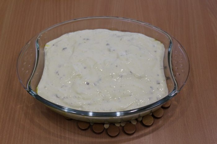Рыбка красная под суфле из сливочного сыра