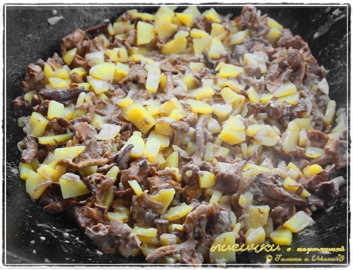 Лисички с картошкой в казане