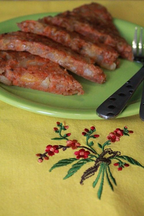 Коврижка морковная с фруктами