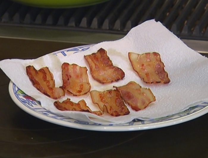 Спагетти карбонара с желтками пашот