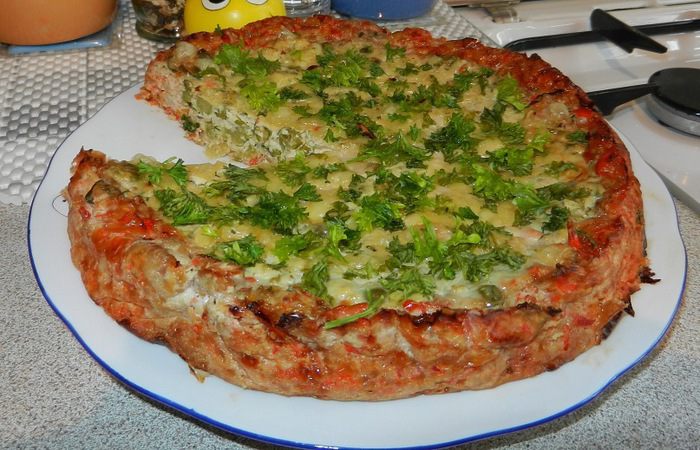 Баклажановый пирог с фаршем