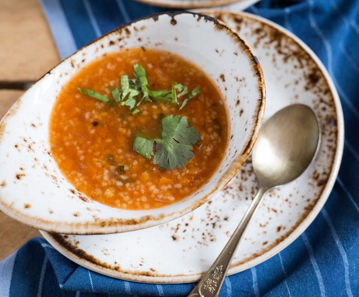 Томатный суп с кускусом