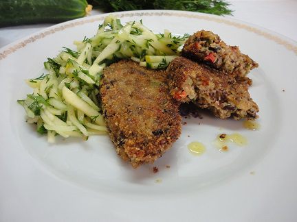 Фасолевые котлеты с болгарским перцем