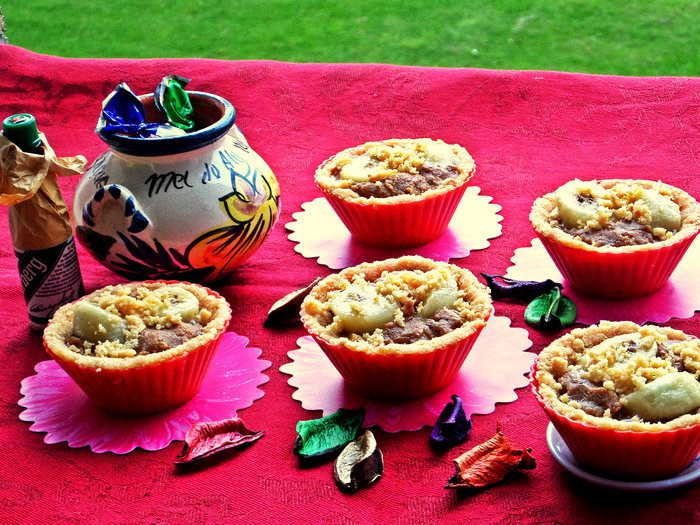 Корзиночки десертные с кремом и бананом