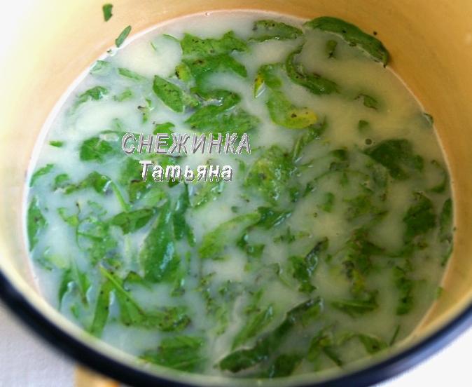Мятное мороженое с руколой