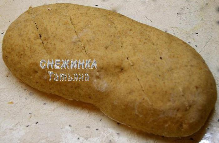 Ароматный хлебец на кефире с грецкими орехами