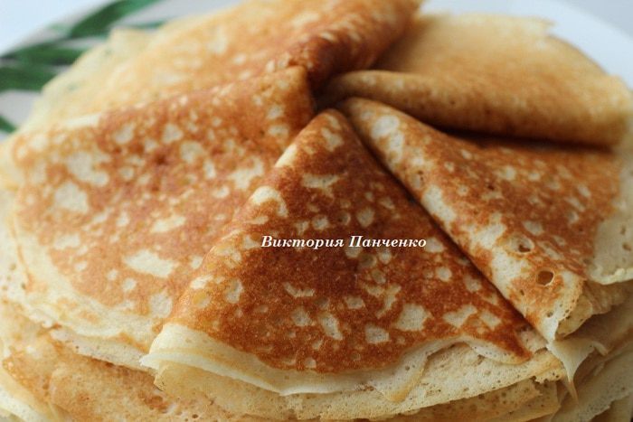 Дрожжевые блины на топленом молоке