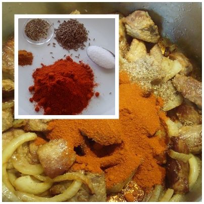 Гуляш с квашеной капустой