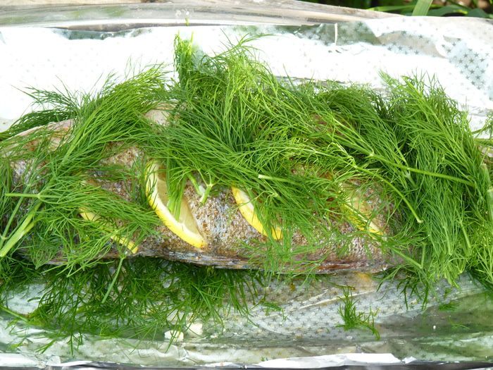 Нежный запеченный судак с начинкой