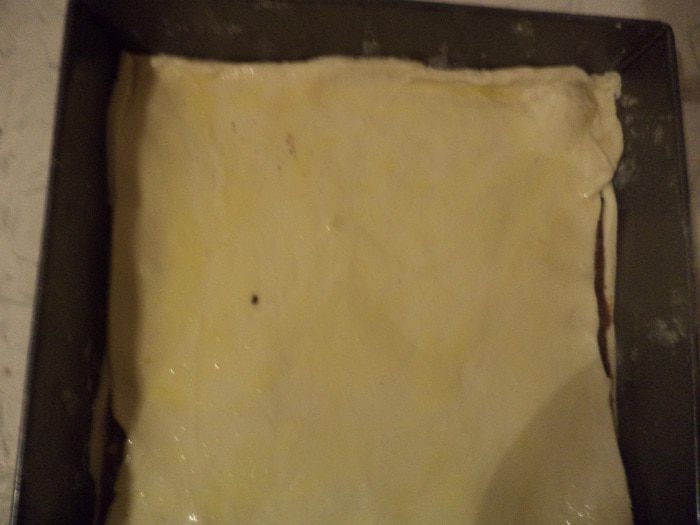 Пирог с шоколадно-ореховой начинкой